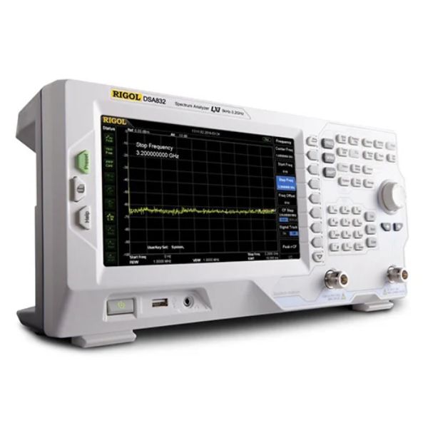 O Analisador de Espectro DSA832 é um instrumento eletrônico utilizado para a análise de sinais alternados no domínio da frequência para se conhecer as componentes harmônicas